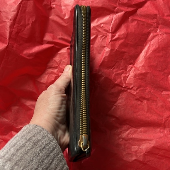 Vintage Gucci Guccissima black leather monogram zip wallet, zipper pulls missing - Picture 3 of 6